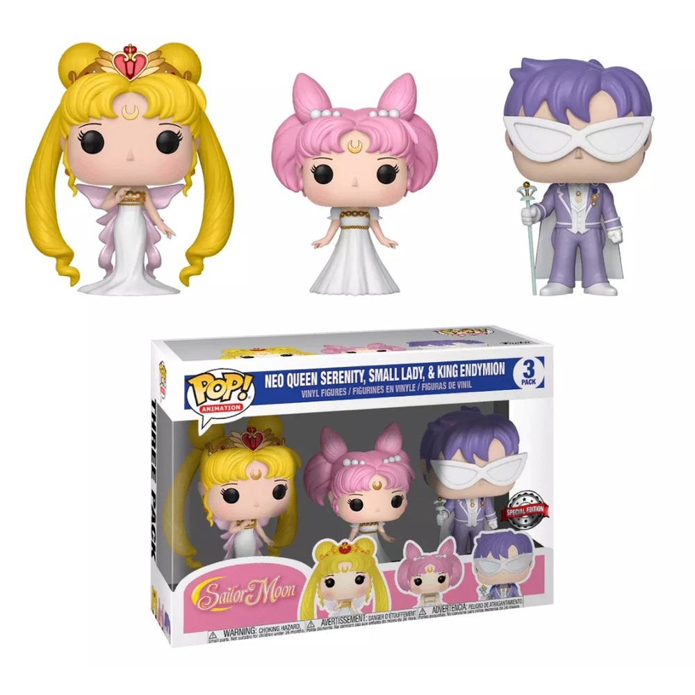 NIB Funko Pop Neo Queen Serenity/ Small Lady/ King Endymion Vinyl Figure 3 Pack